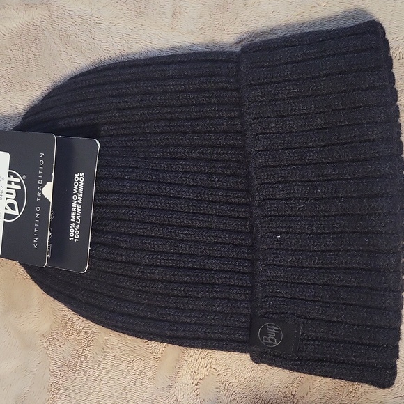 Buff Black Ribbed Beanie - Picture 5 of 6